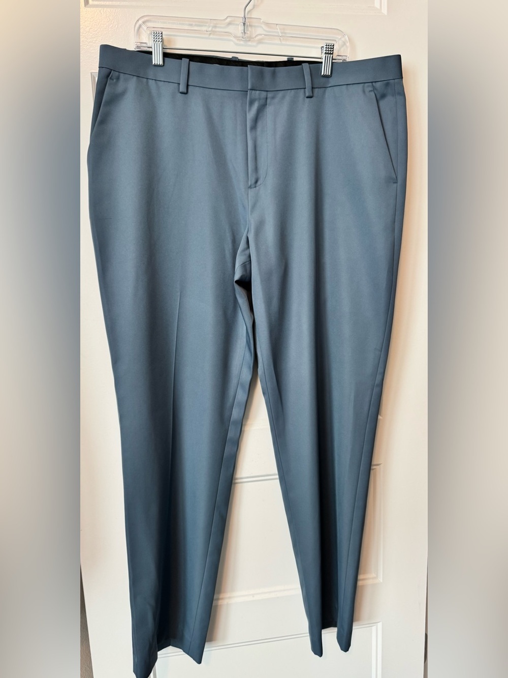 Perry Ellis Portfolio Folio-Flex Modern Fit Dress Pants 38x32 Blue Performance